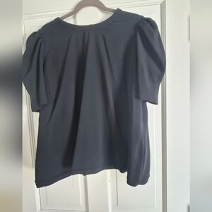 A.L.C. Black Puff Sleeve Blouse